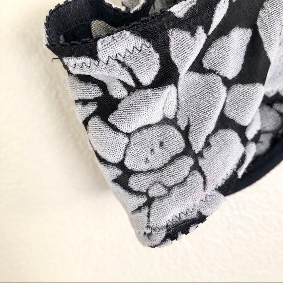 CHRISTIAN DIOR Floral Terry Unlined Underwire Bra in Grey Black - Picture 6 of 7